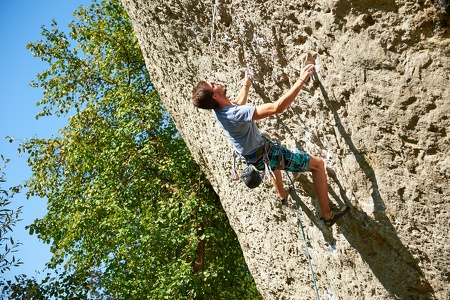 Sportklettern an der Kuhkirchner Wand
