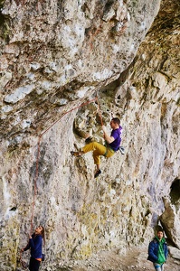 Sportklettern an der Schlossbergwand