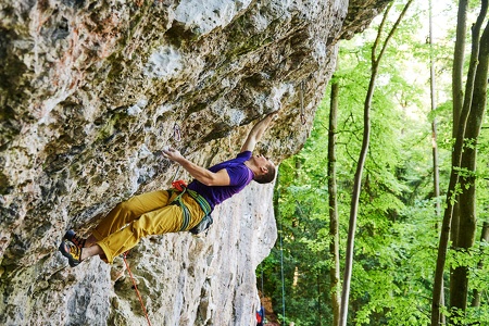 Sportklettern an der Schlossbergwand