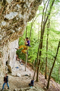 Sportklettern an der Schlossbergwand