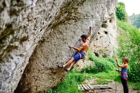 Sportklettern an der Kuhkirchner Wand