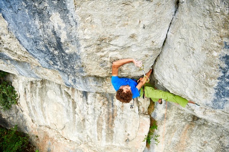 Sportklettern an der Schüttersmühler Wand