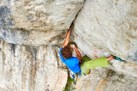 Sportklettern an der Schüttersmühler Wand
