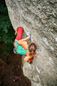 Sportklettern an der Veldener Wand