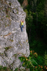 Sportklettern an der Alpenvereinswand